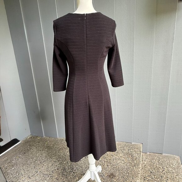 Calvin Klein Black A-Line Textured Knit Dress - Size 4 - Picture 8 of 8